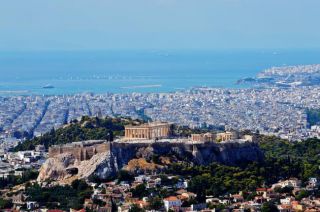  Acropolis panoramic view from Lycabettus hill