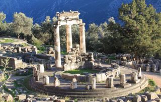 The temple of Athena, Delphi